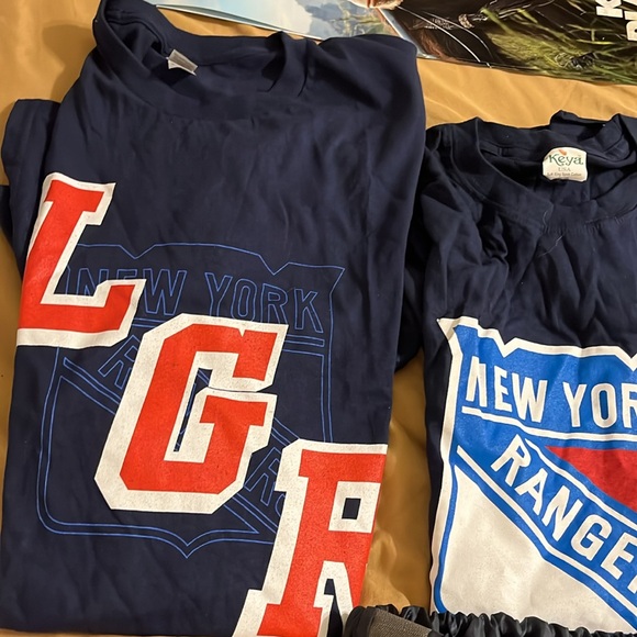 ALL 4 NEW York Rangers items 90th Anniversary Hat, Knapsack & T-Shirts 2022-2025 - Picture 2 of 11